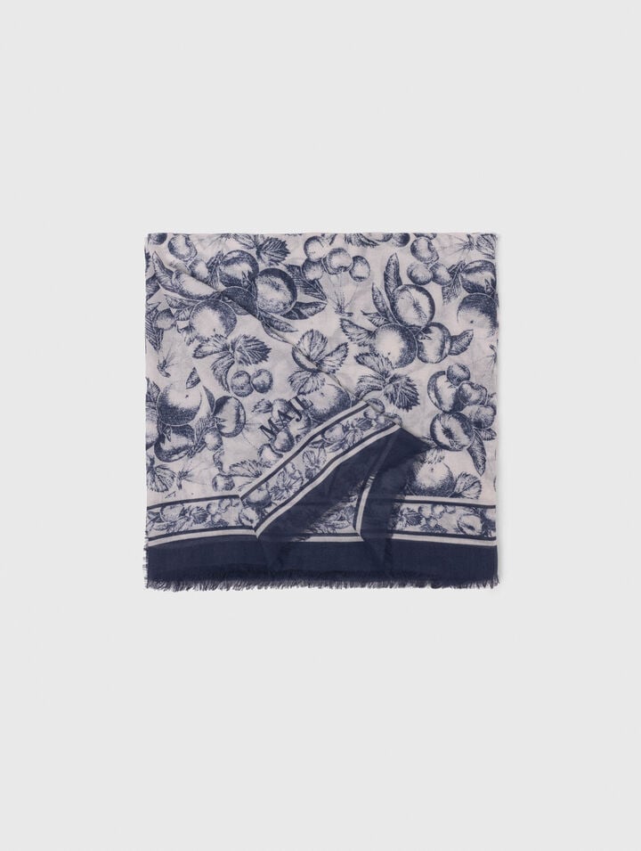 Fruit print shawl