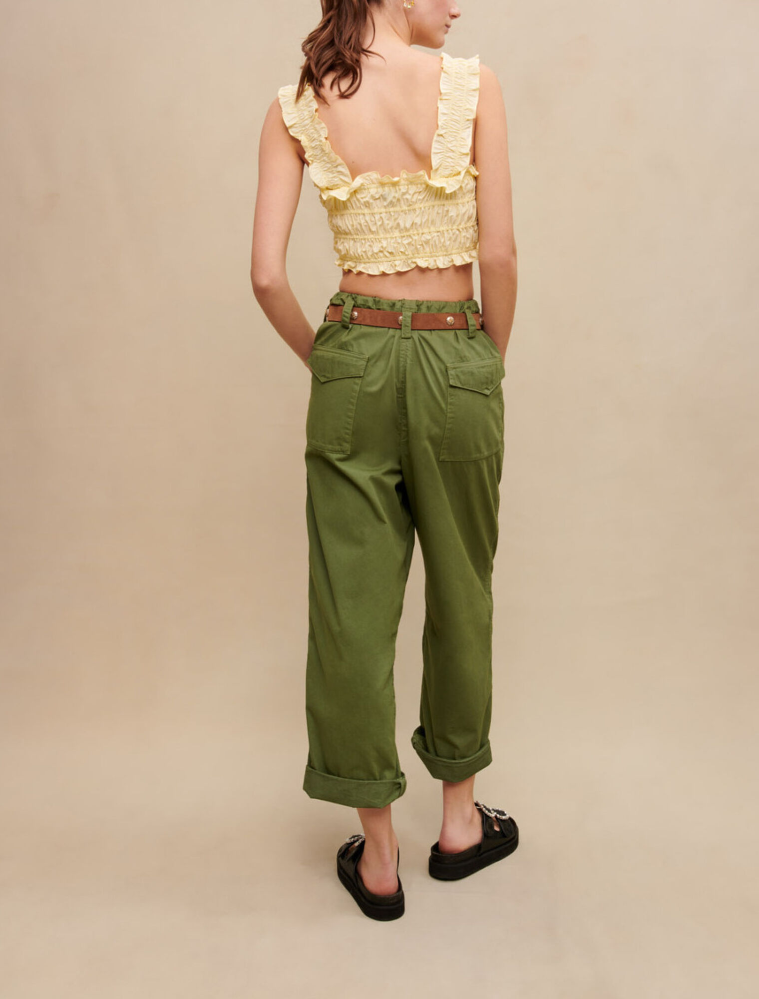 Ruffled crop top