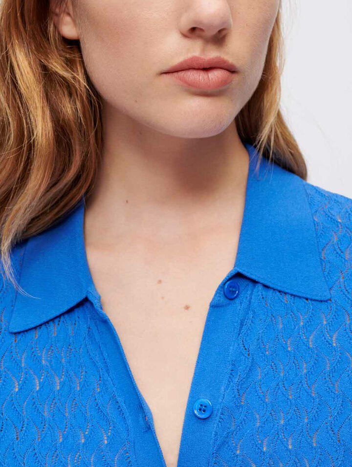 Pointelle cardigan