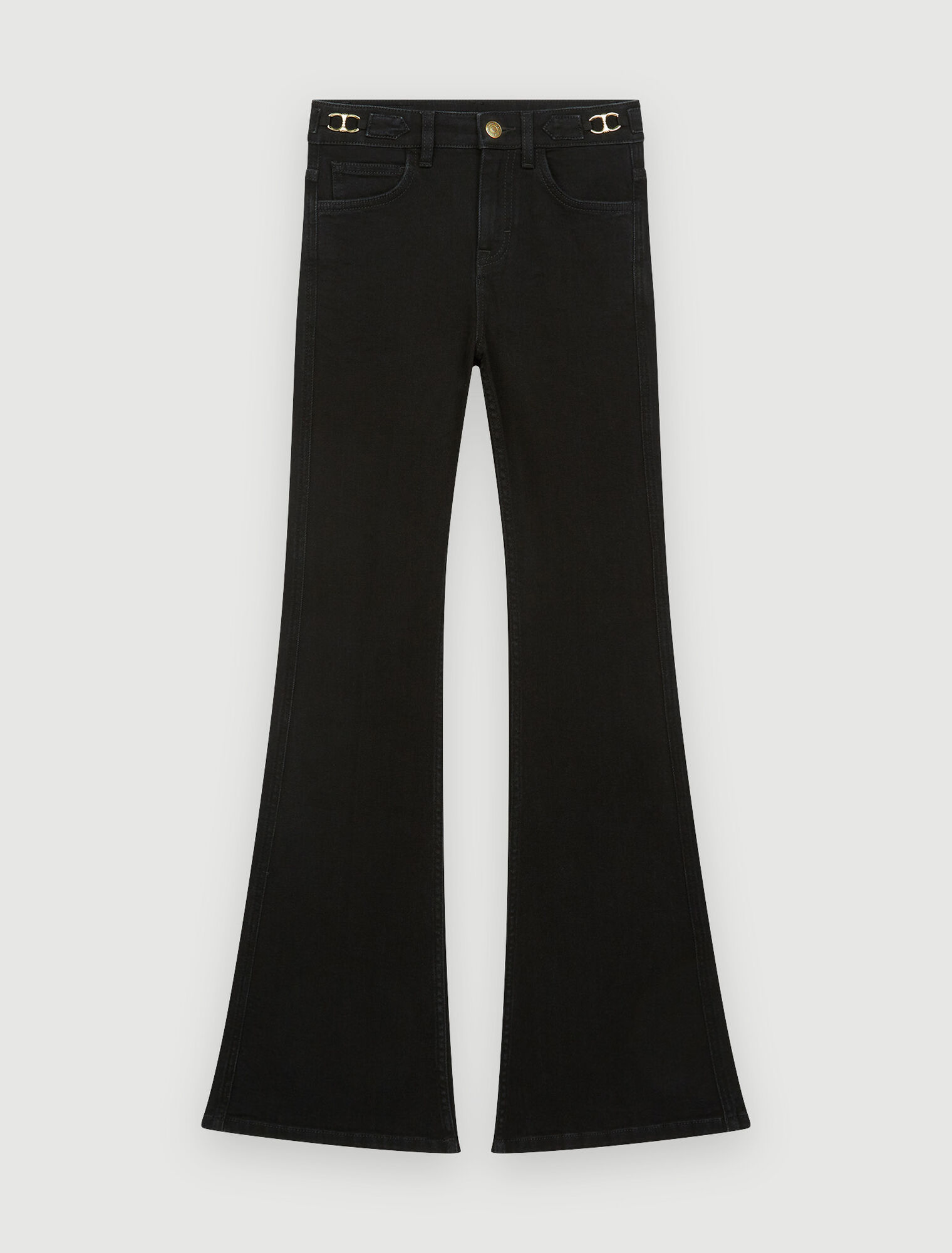 Flare jeans with bits