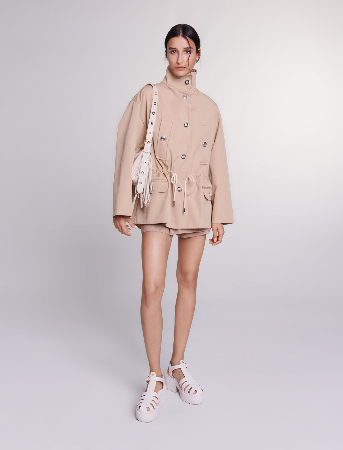 Water repellent parka