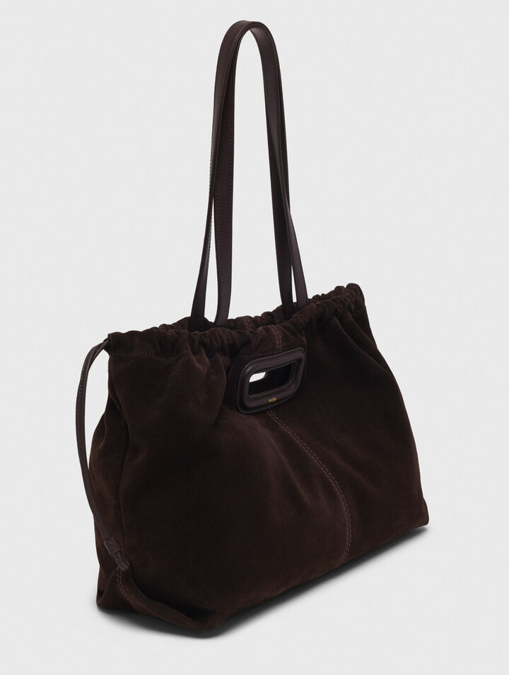 Suede leather M tote bag
