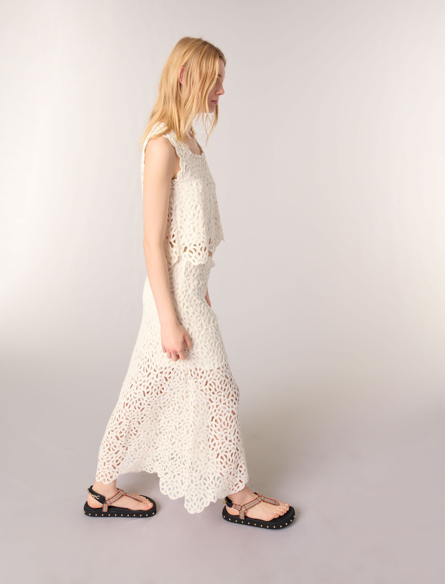 【現金特価】 crochet Long skirt Maje | skirts Maxi - おむつ用品