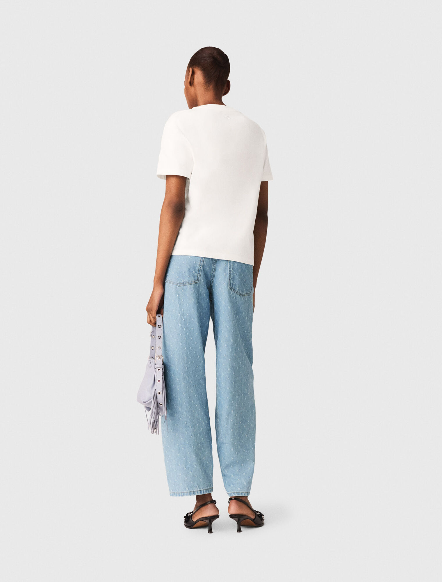 T-shirt with embroidered Paris logo