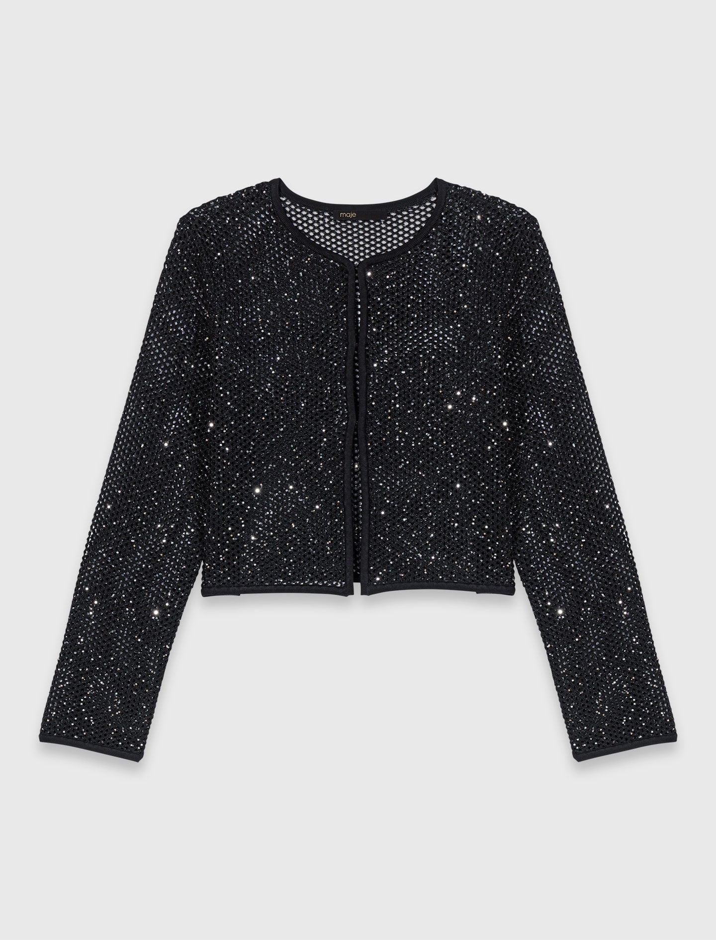 Rhinestone knit cardigan 6