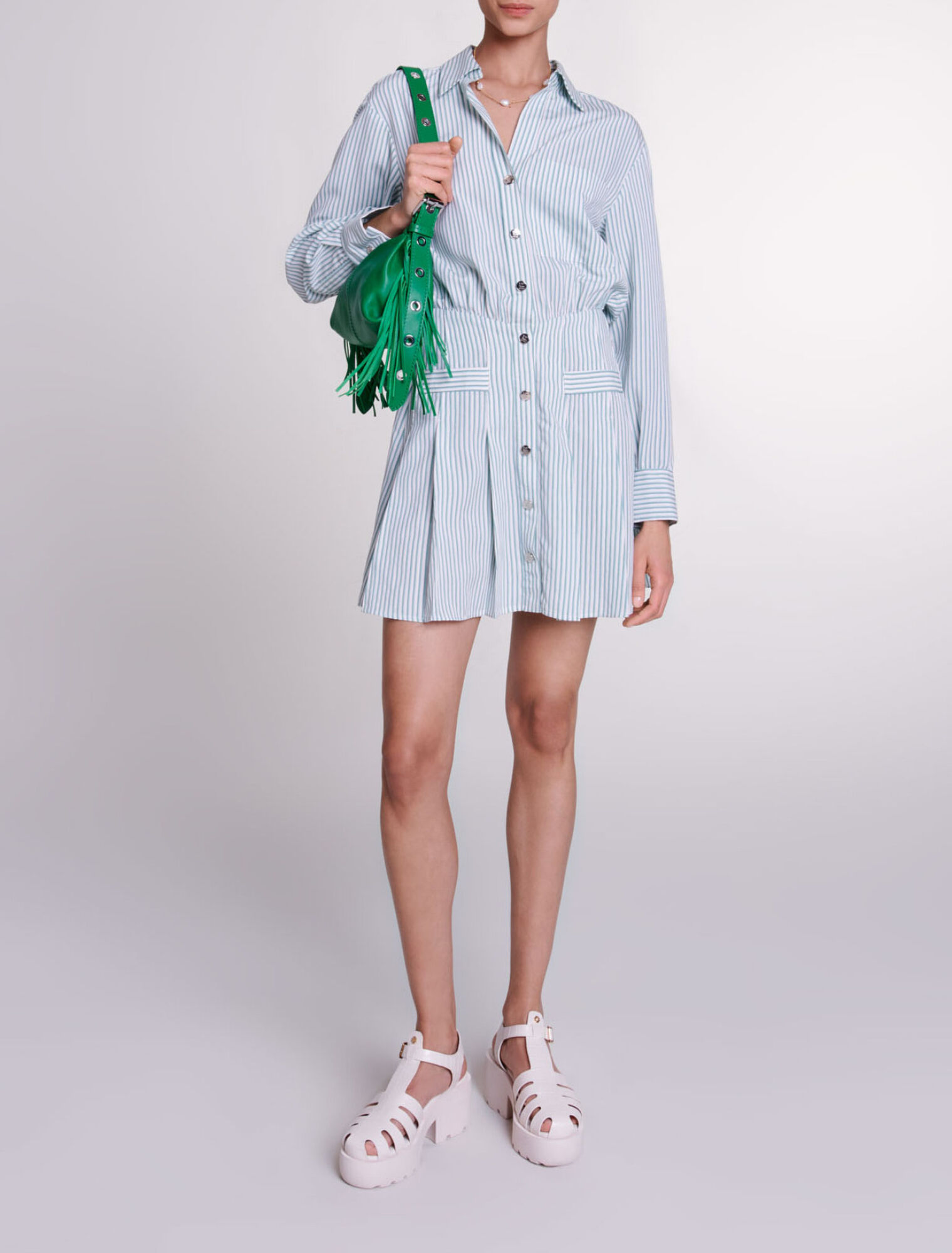 Striped shirt dress