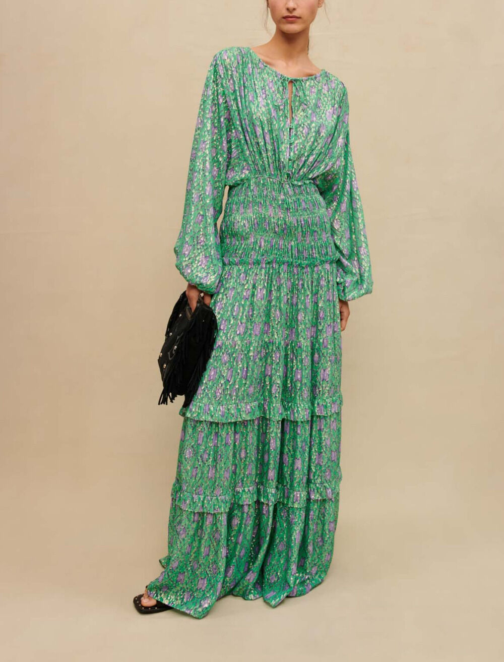 Maje green dress shop
