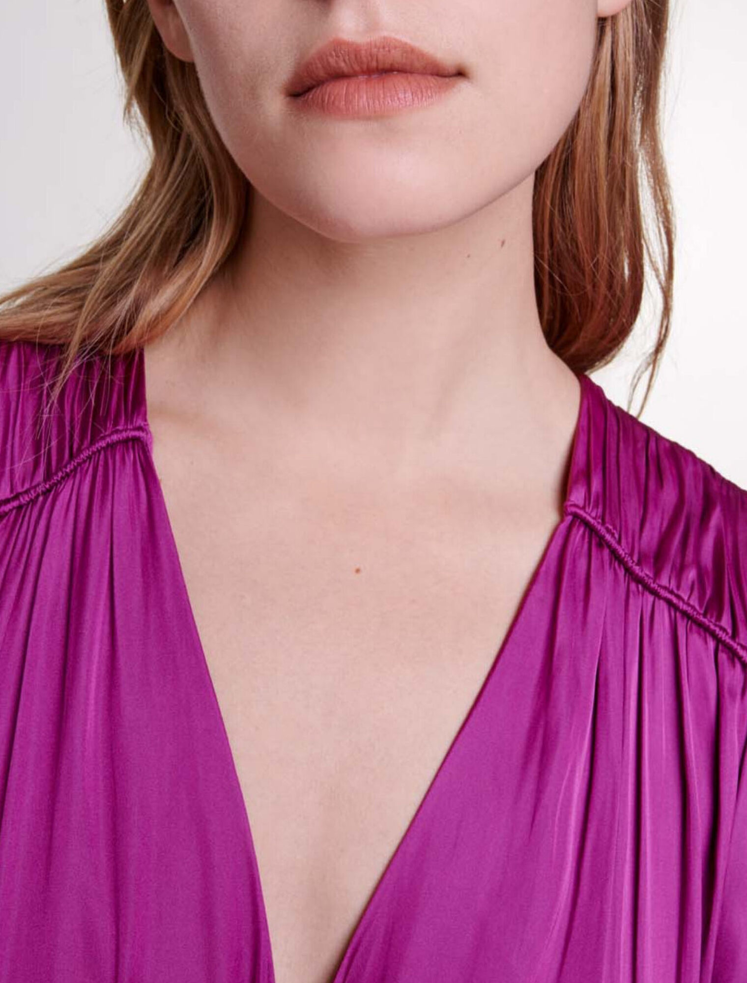 Short satin-look dress