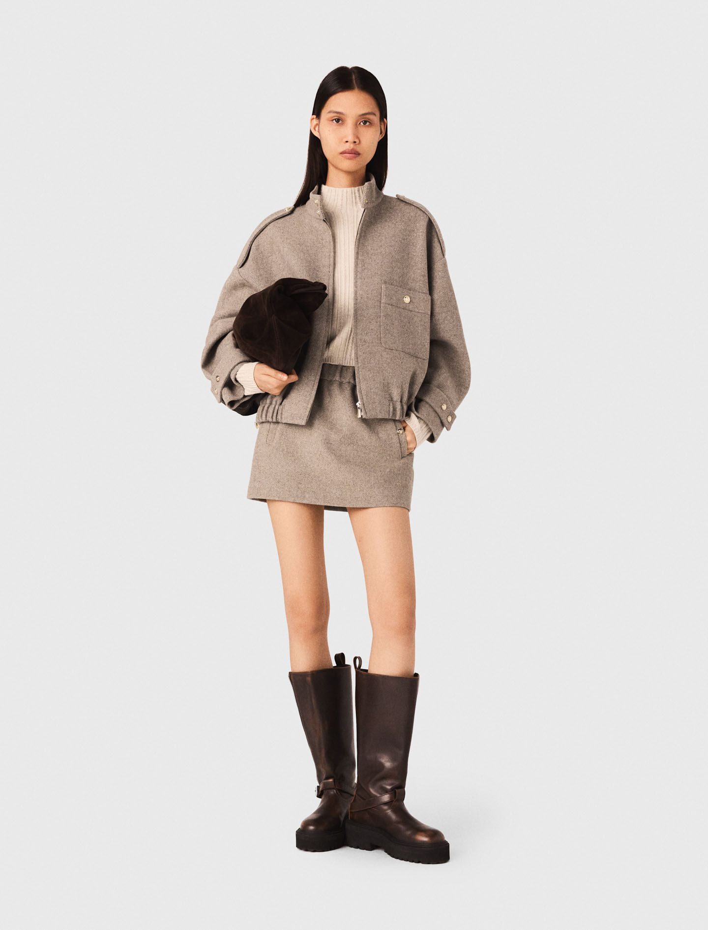 新品Maje ジャケット　定価$390 Maje Leather Jacket | Saks Fifth Avenue