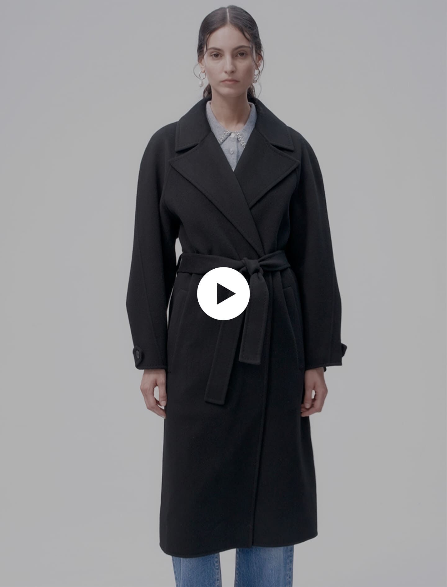 Double faced mid length coat Long coats Maje