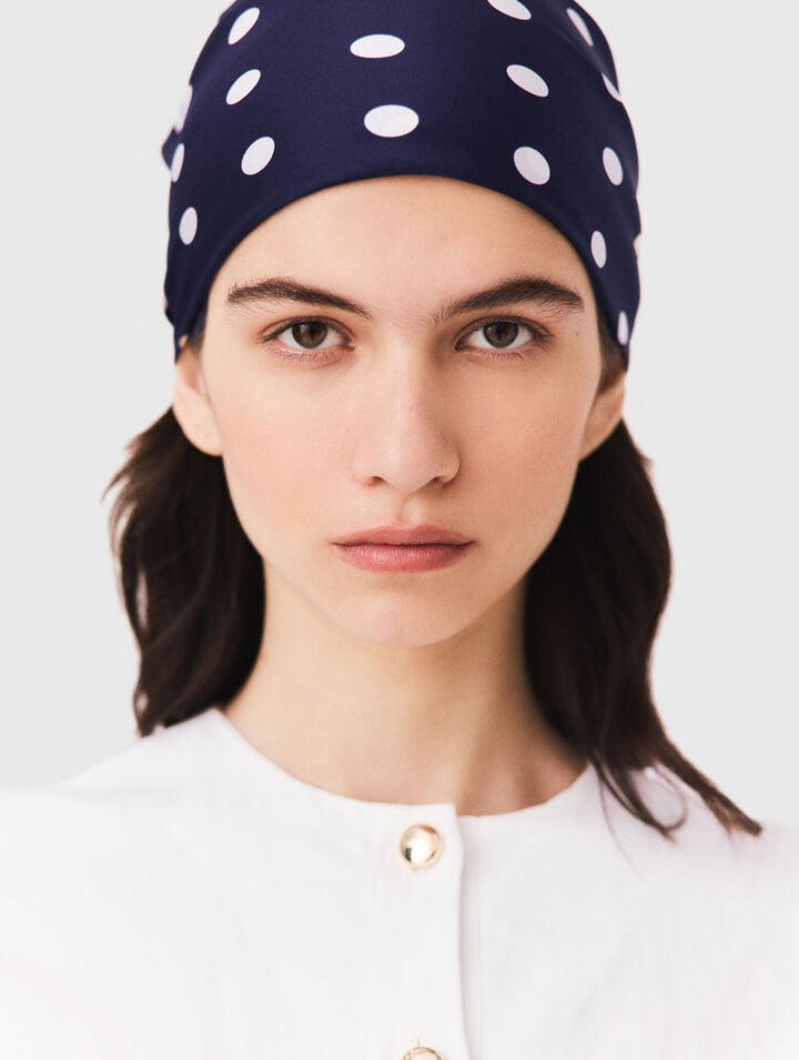 Silk polka dot bandana