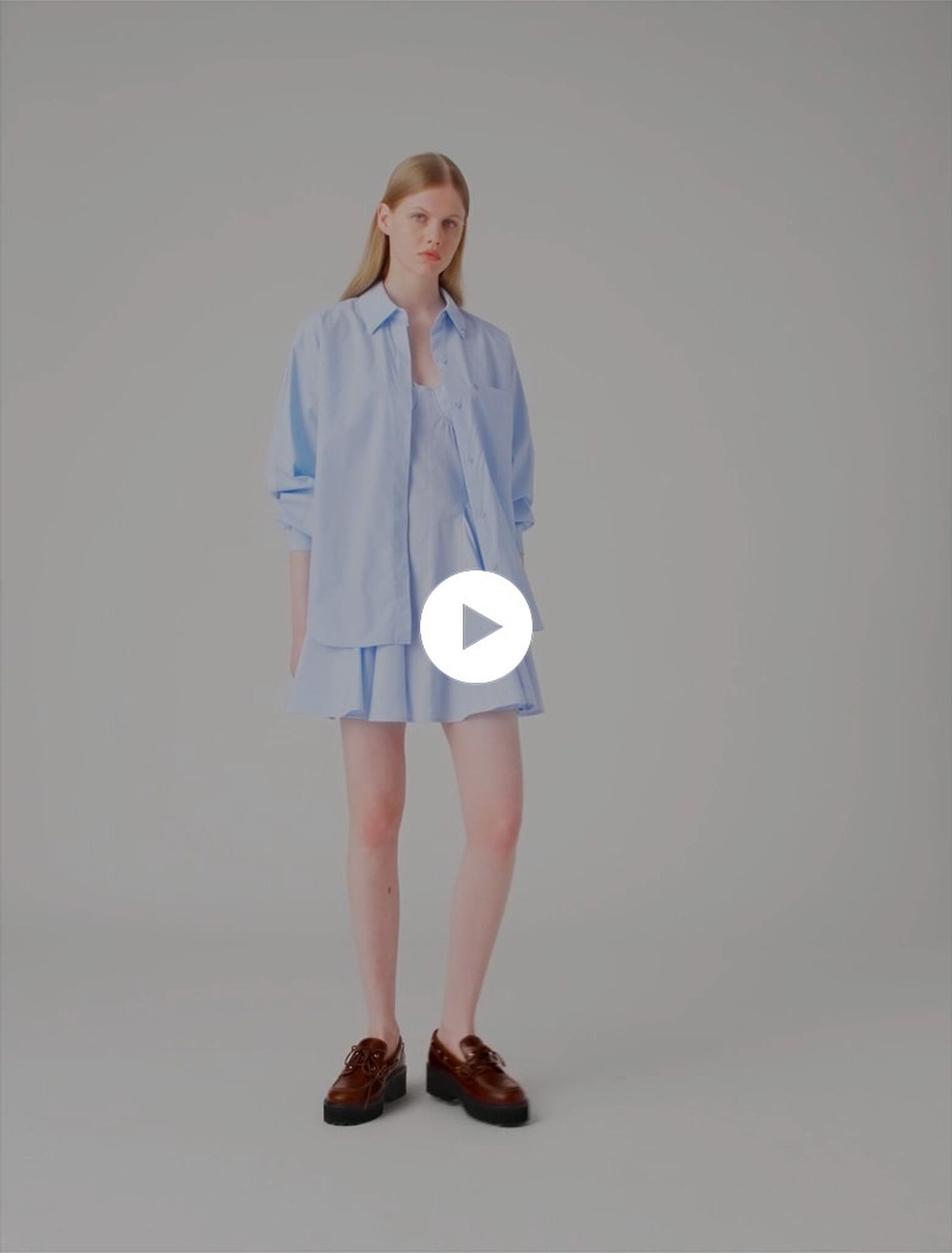 Long poplin shirt