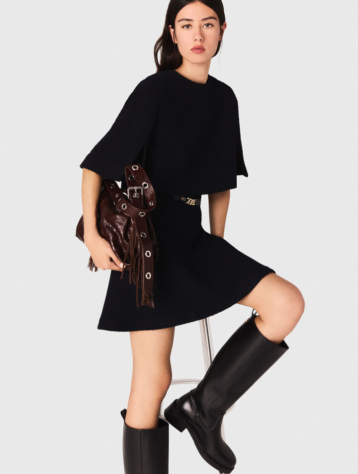 2-in-1 tweed dress