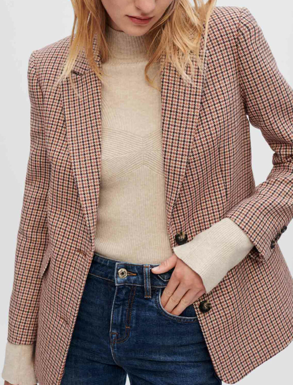 Houndstooth suit jacket Offline Blazers Jackets Maje