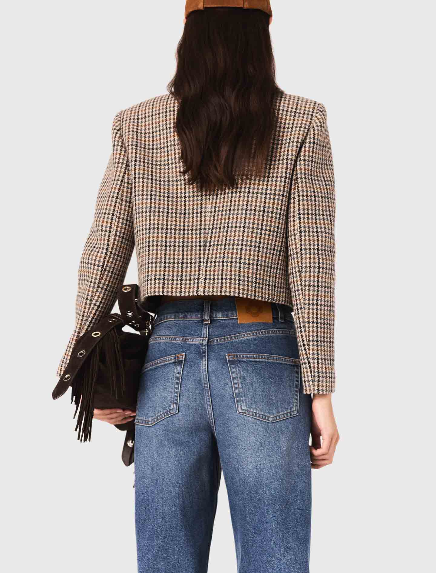 Short checked jacket Natural for Women | Maje