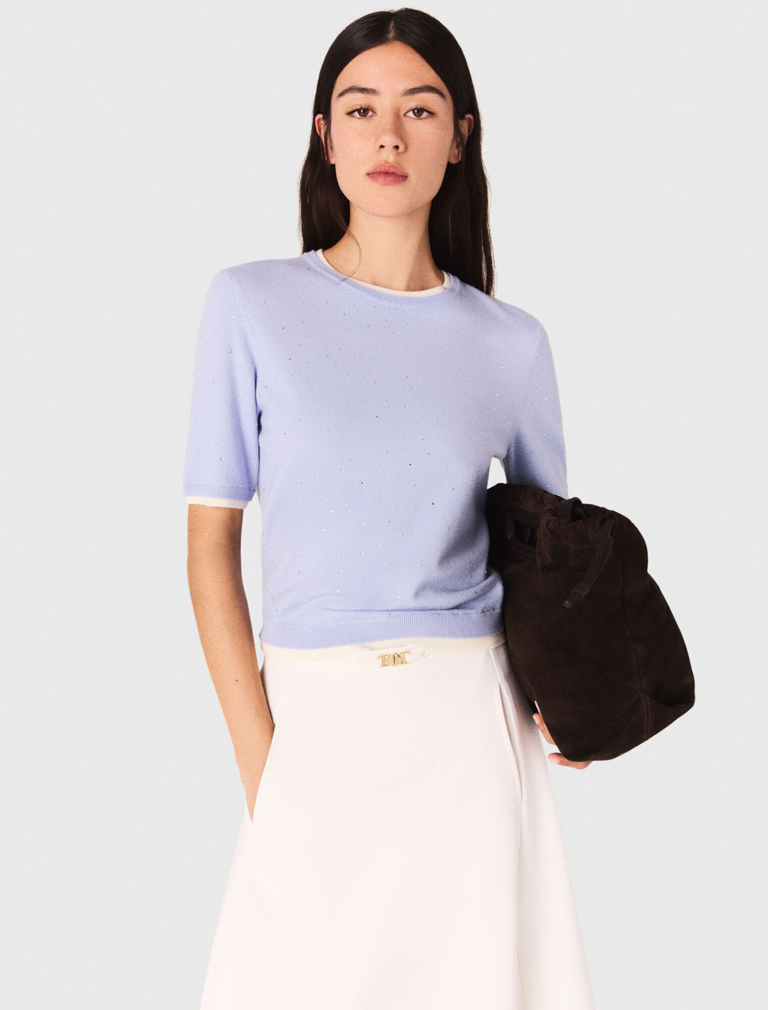 100% wool short-sleeve jumper