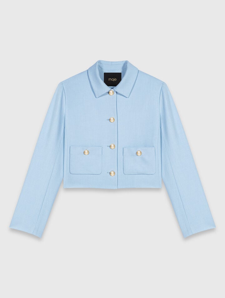 Short single-breasted jacket