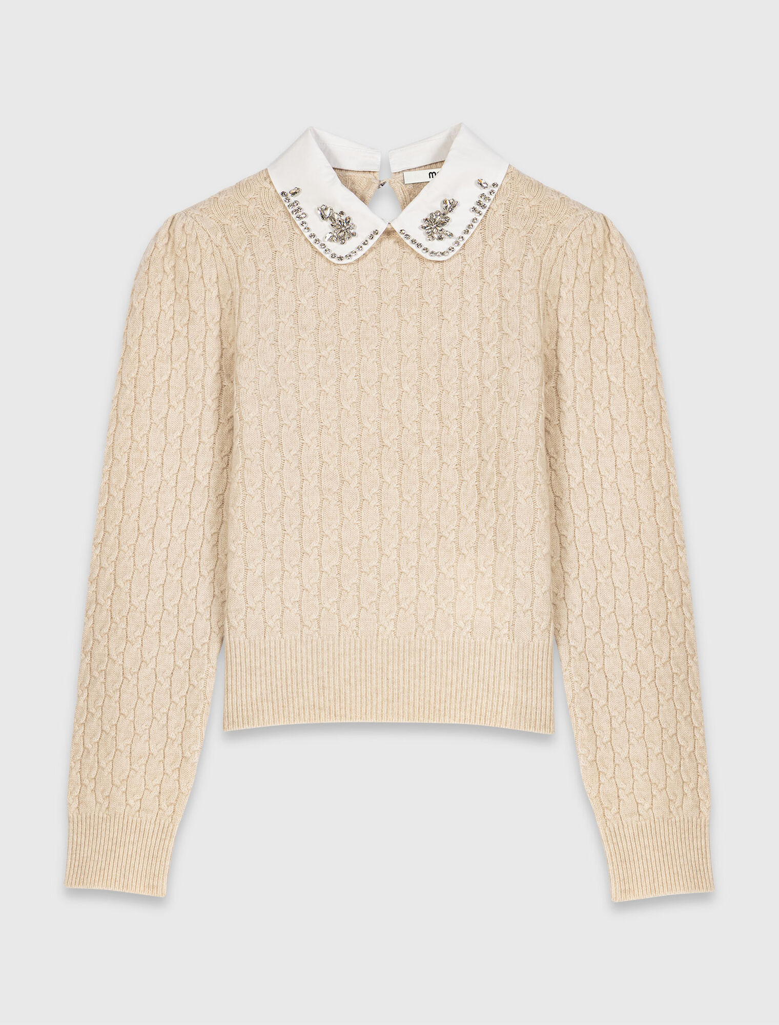 Removable poplin collar jumper