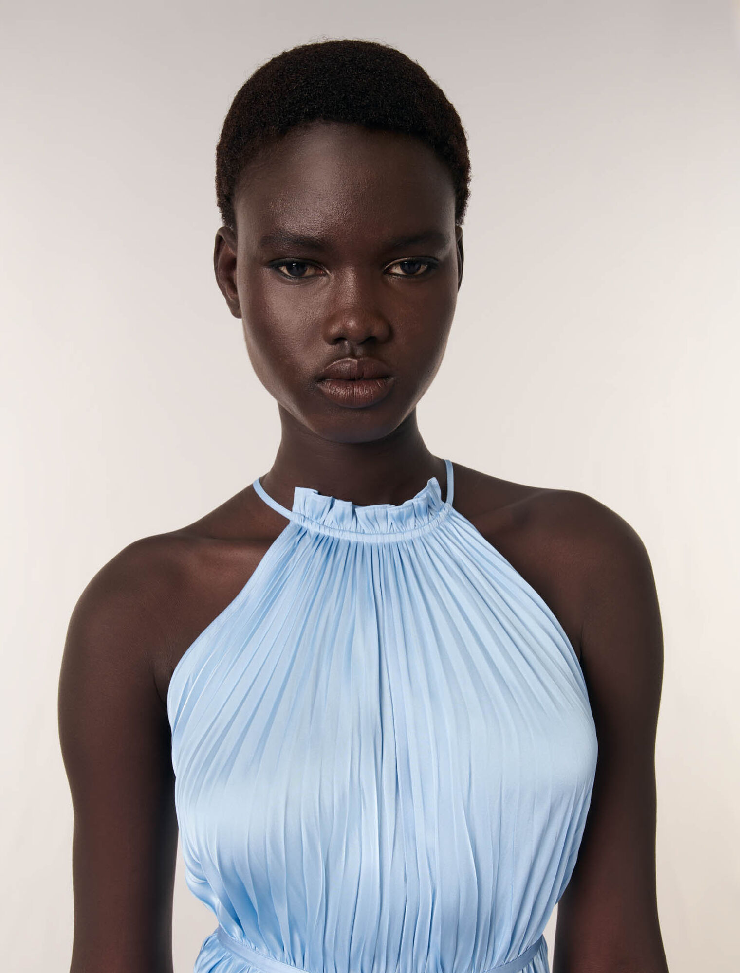 Pleated maxi dress