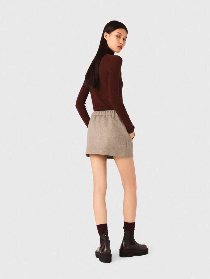 Second-skin roll-neck jumper