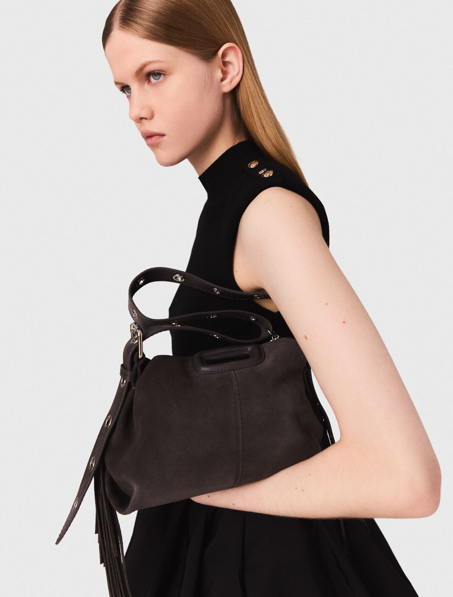 Miss M mini suede bag