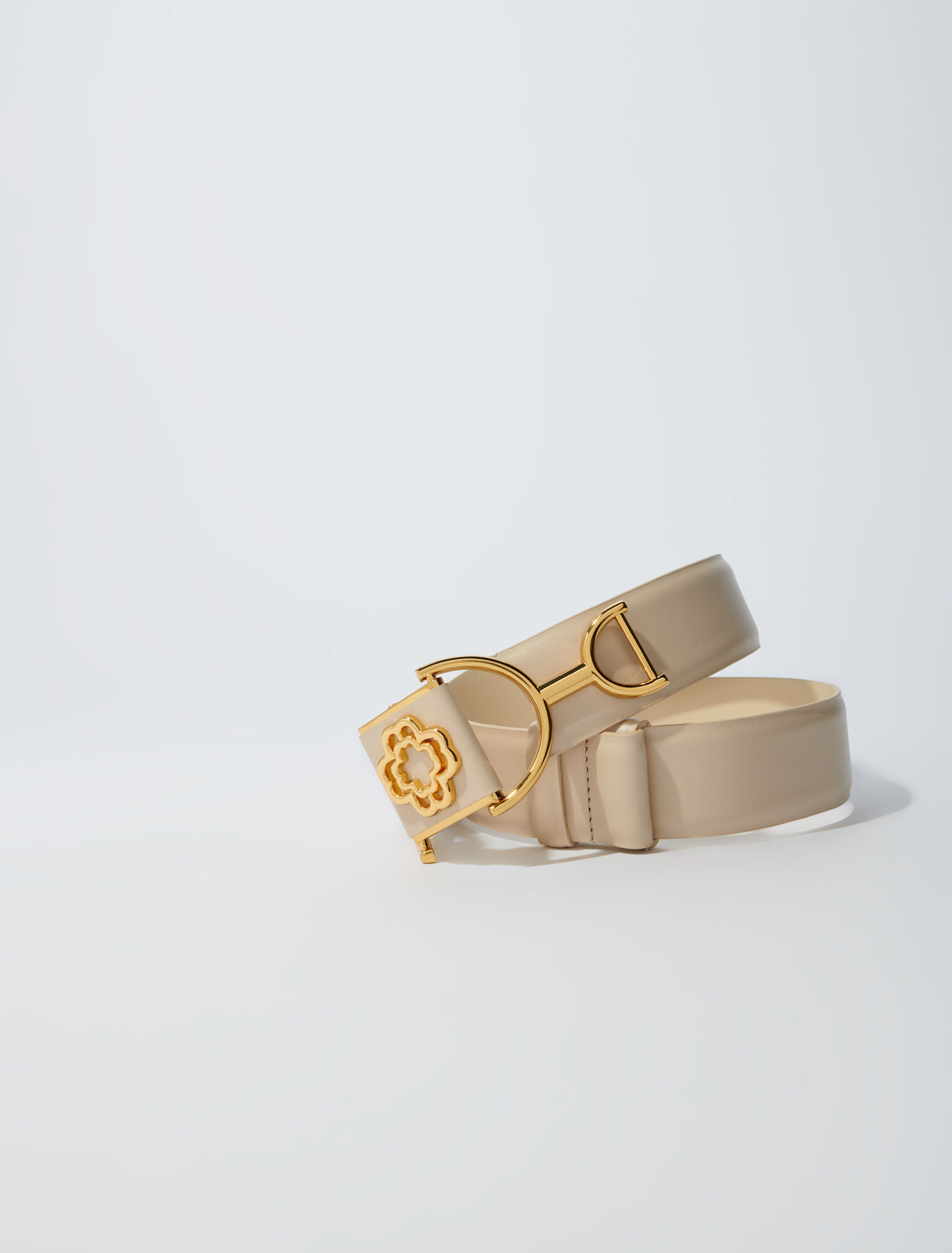 Smooth leather Clover belt
