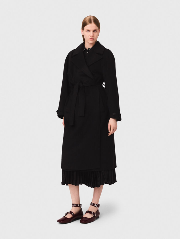 Double-faced mid-length coat