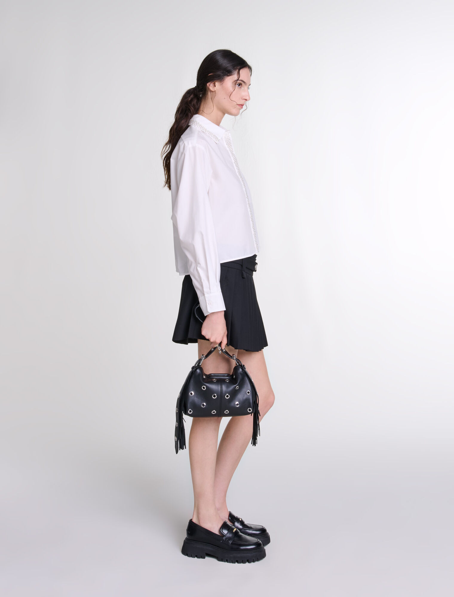 Miss M Mini eyelet leather bag