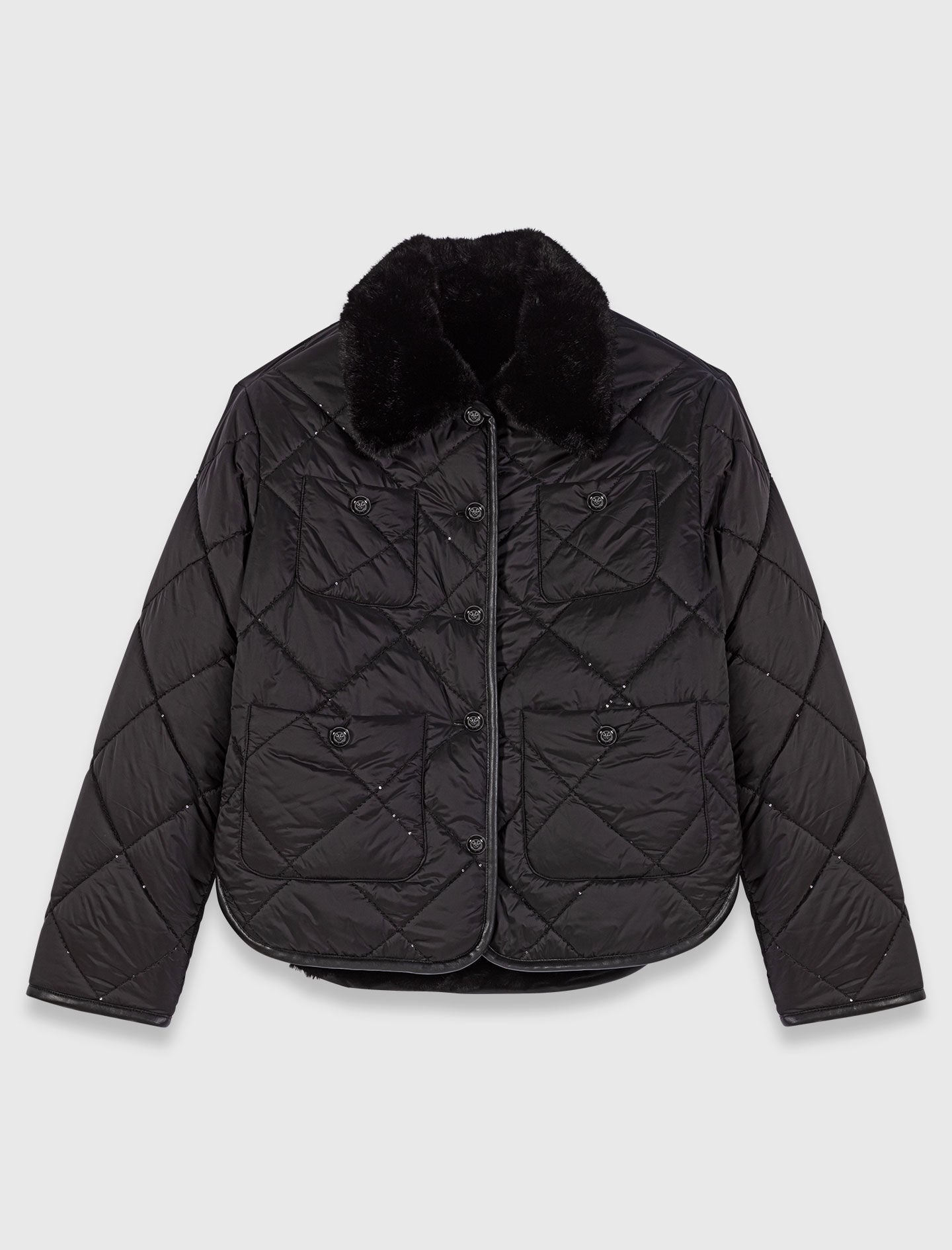 Reversible sequin puffer jacket 9