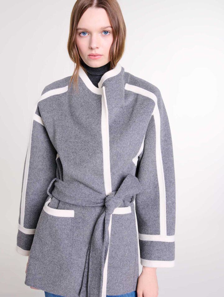 Short two-tone coat