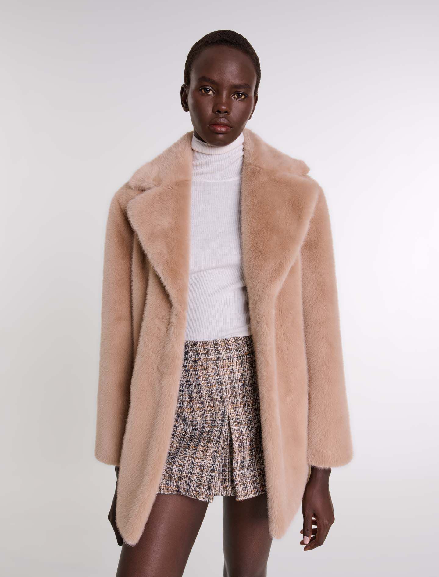 Faux fur coat - Short coats | Maje Faux fur coat - Short coats | Maje