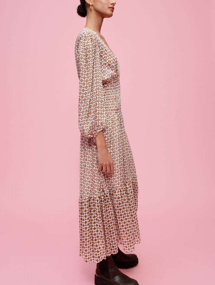 Printed chiffon dress
