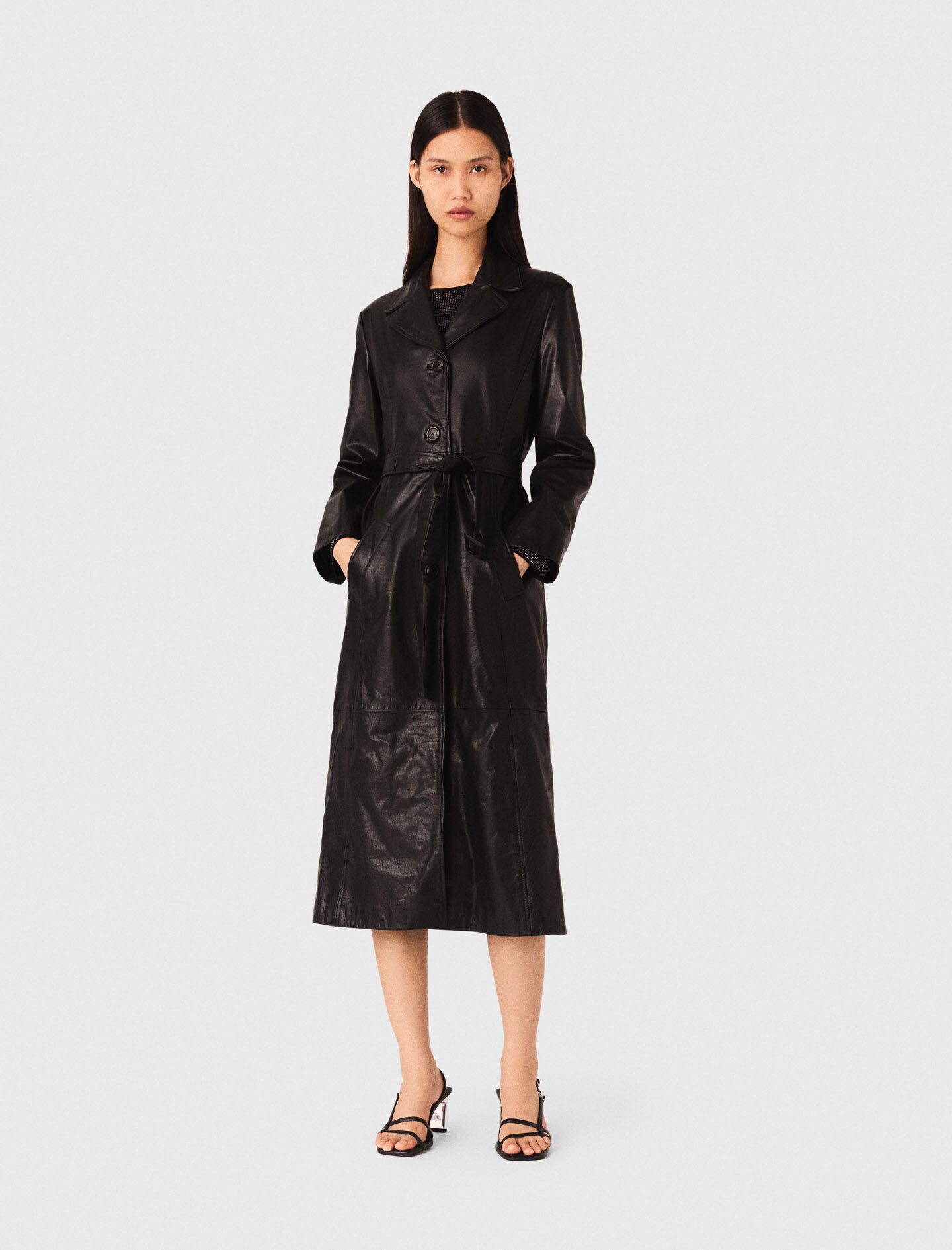 PANERO \"TRENCH COAT\"（BLACK） trench coat