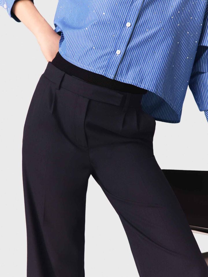 Wide-leg suit trousers