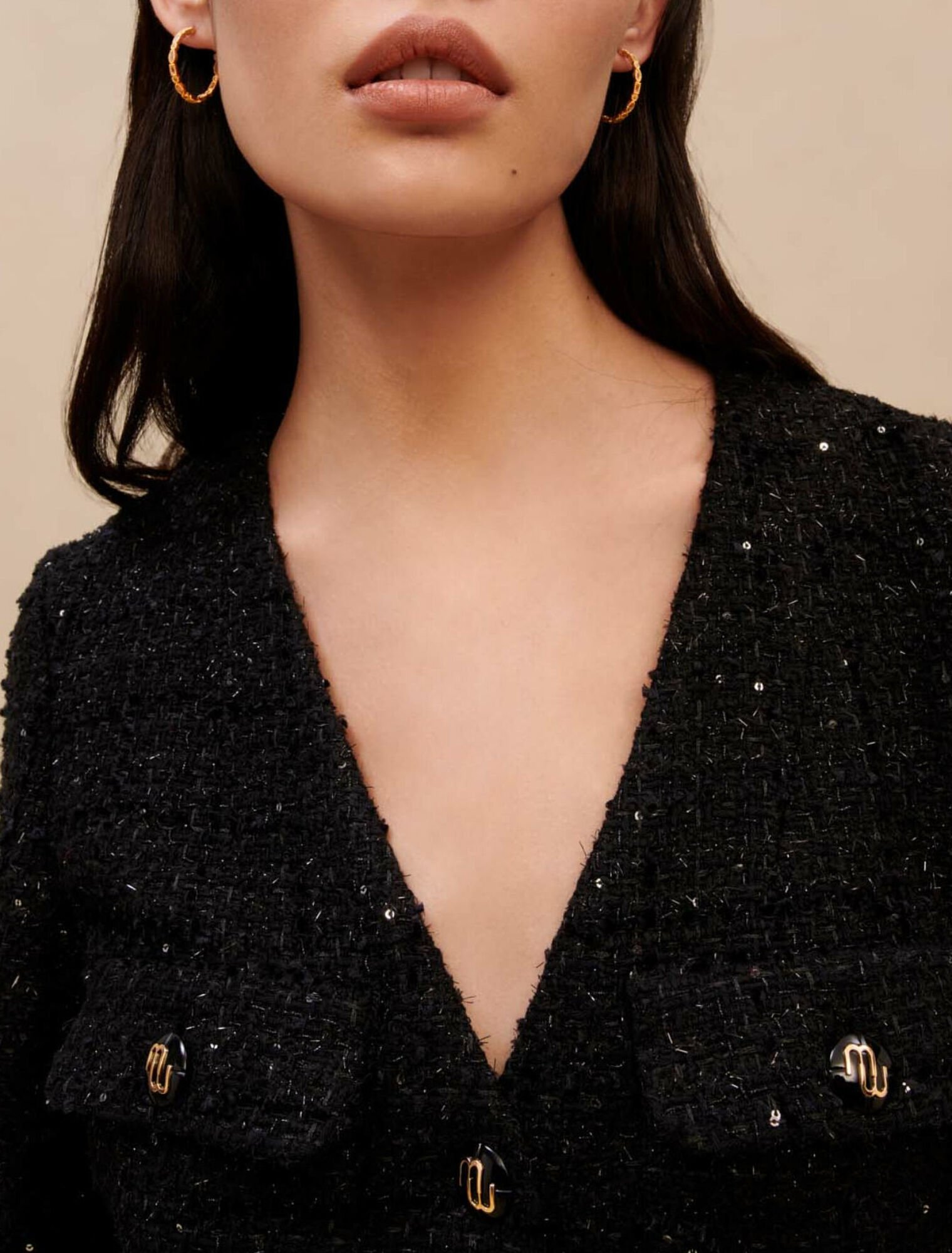 Metallic structured mini dress