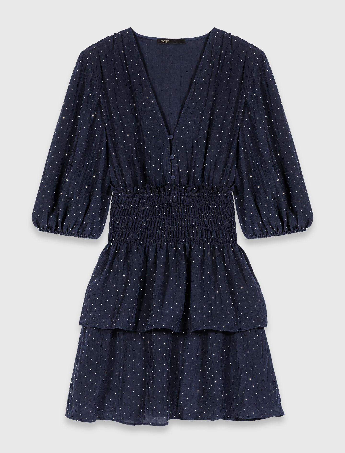 Ruffle and rhinestone dress 6