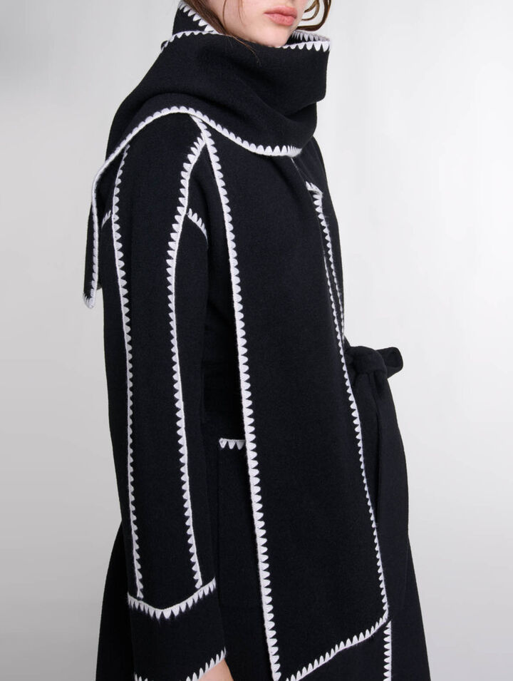 Two-tone double-faced coat