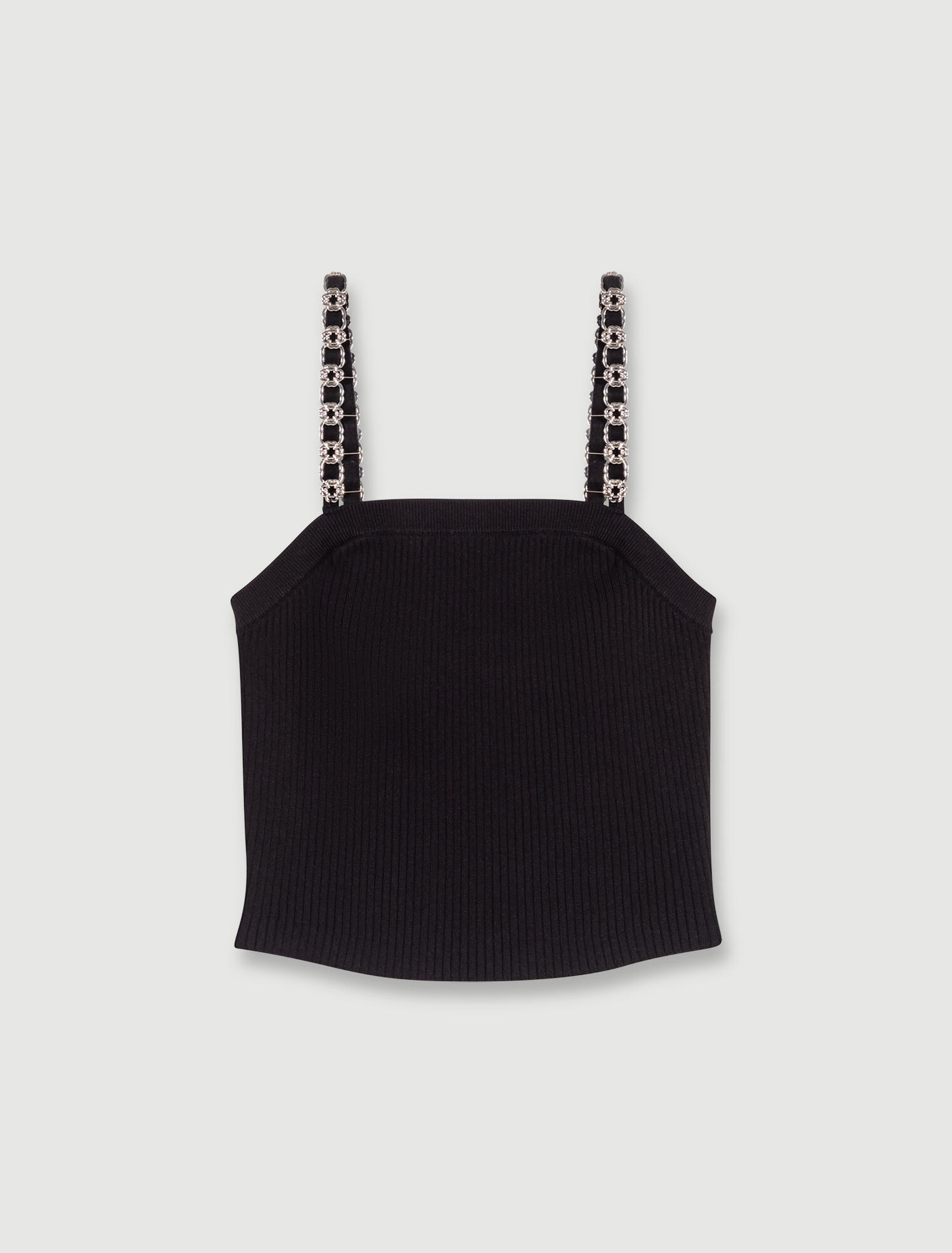 Crop top with removable straps