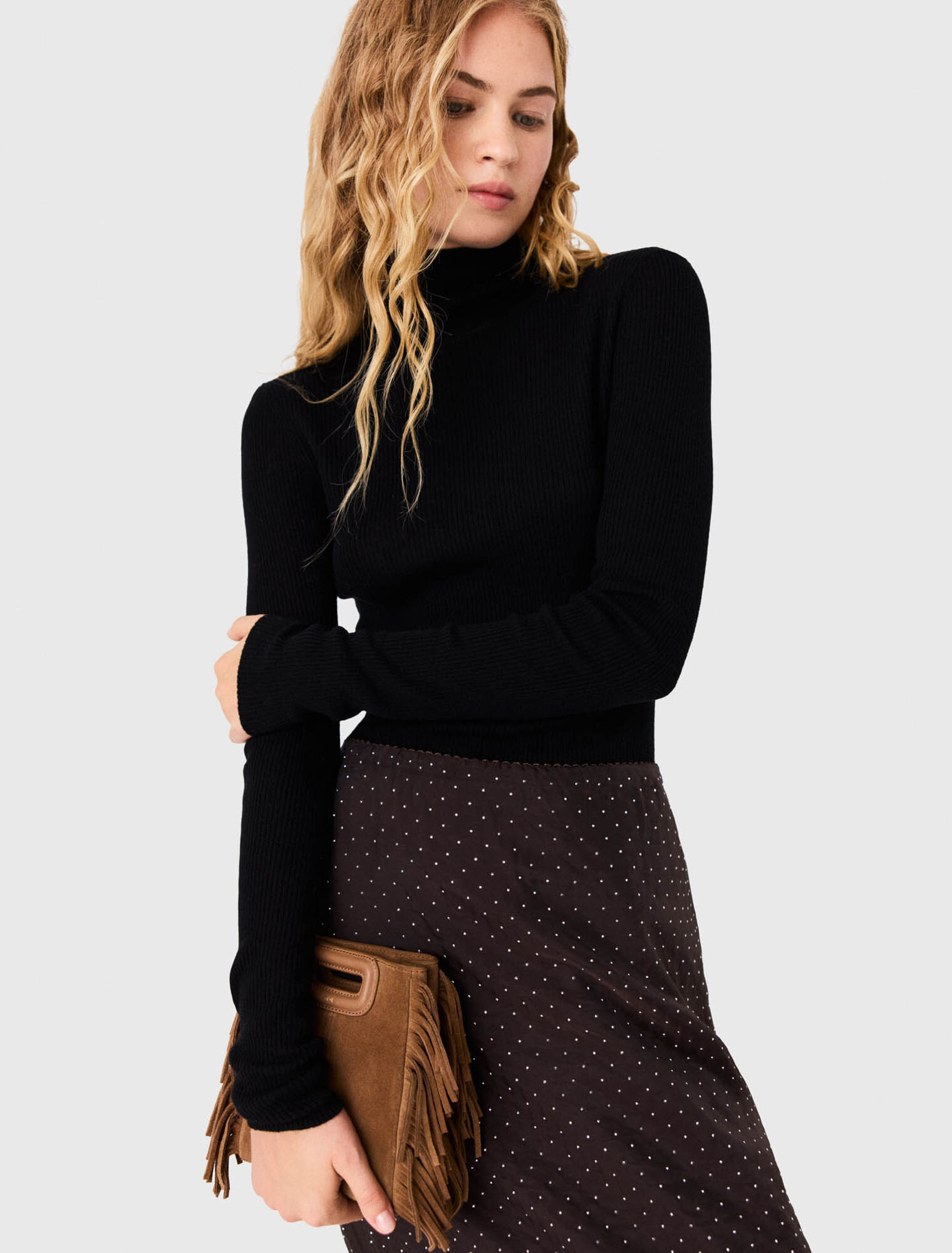 Second-skin high-neck jumper