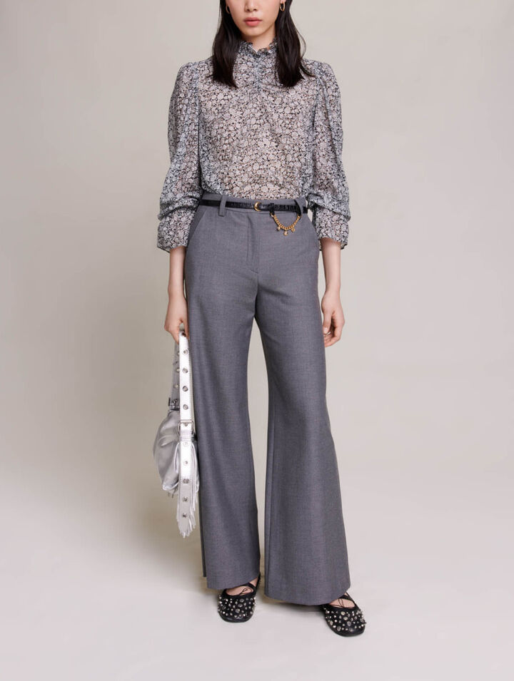 Flower print blouse