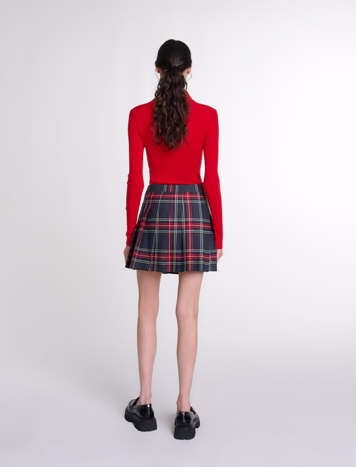 年末のプロモーション tartan Short print Maje | skirts Mini - skirt スカート