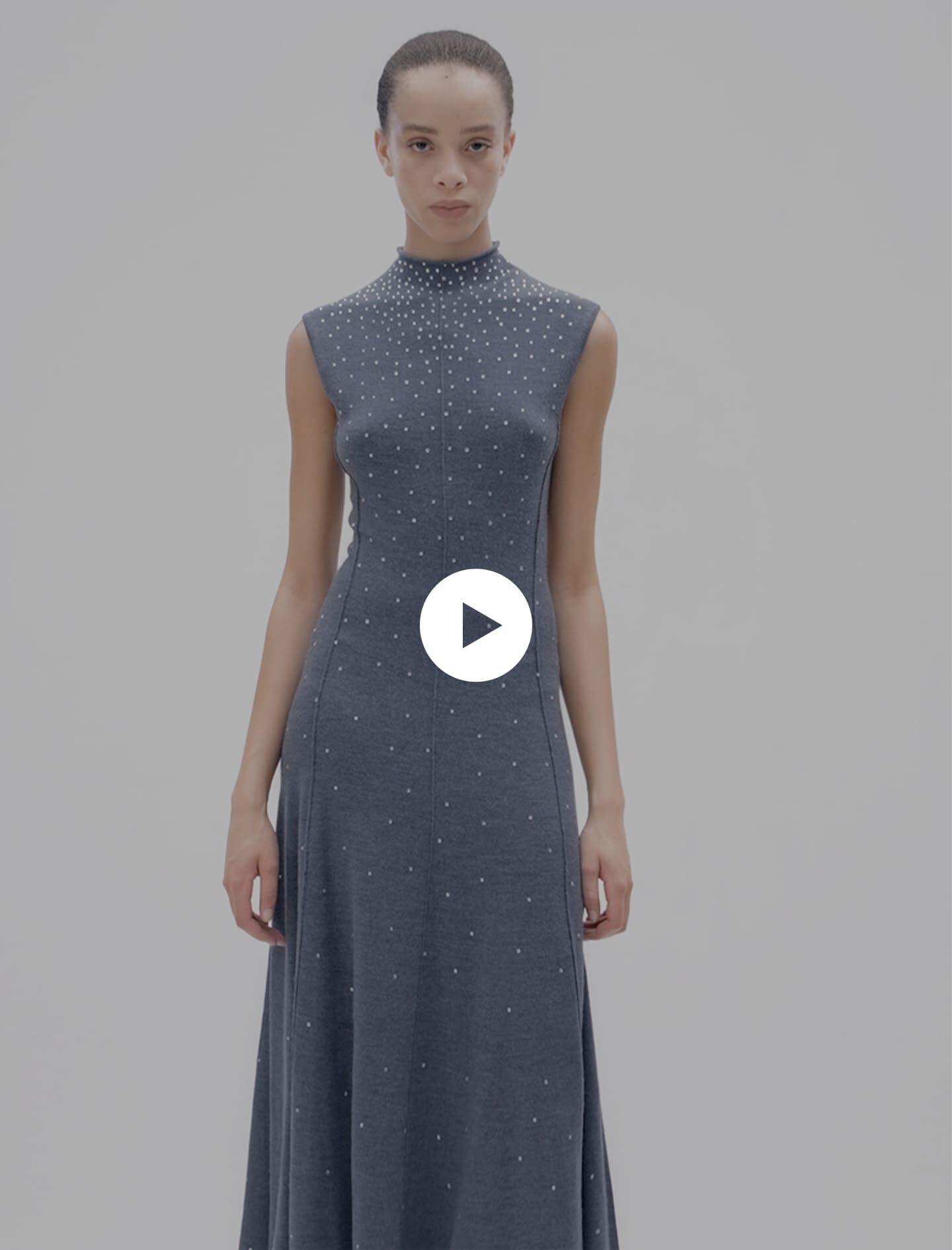 Knit maxi dress with rhinestones - Maxi dresses | Maje