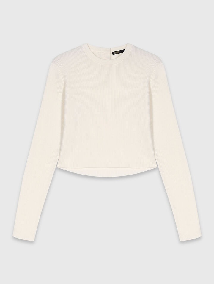 Jumper with jewelled buttons