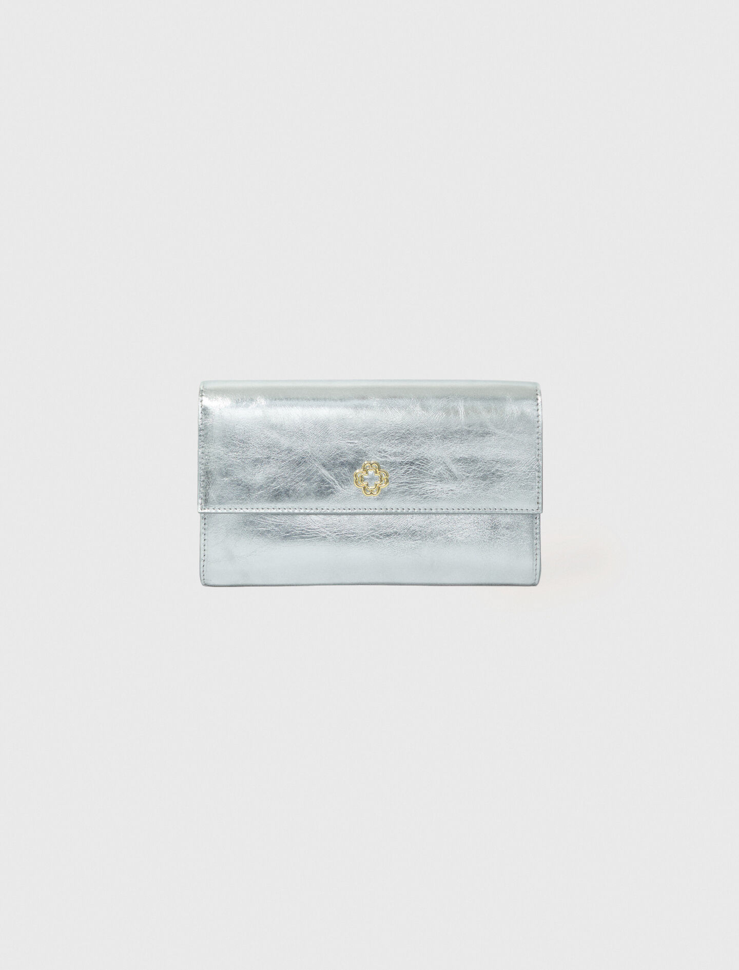 Metallic wallet bag Black / Gray for Women | Maje
