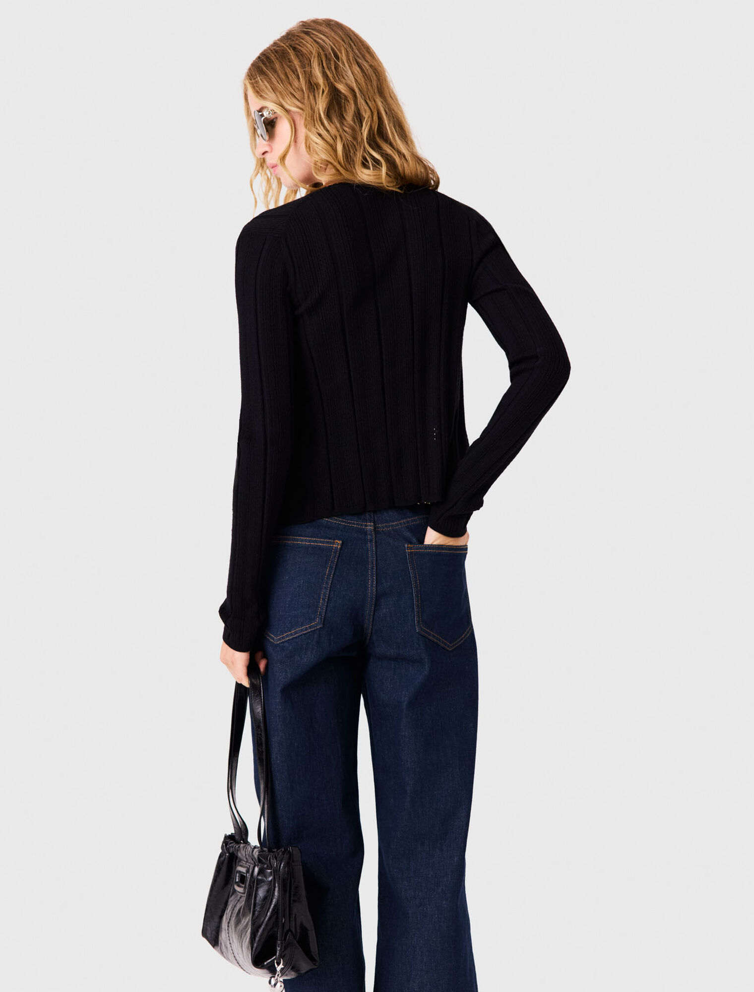 Pointelle knit twinset