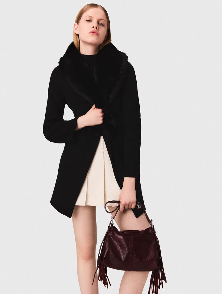 Double-faced mid-length coat