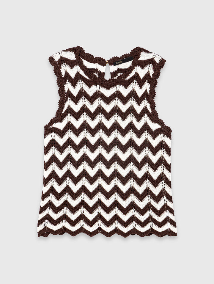 Zigzag crochet top