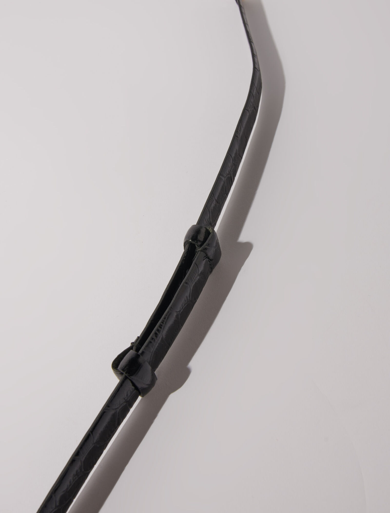 Leather belt with horse bit buckle