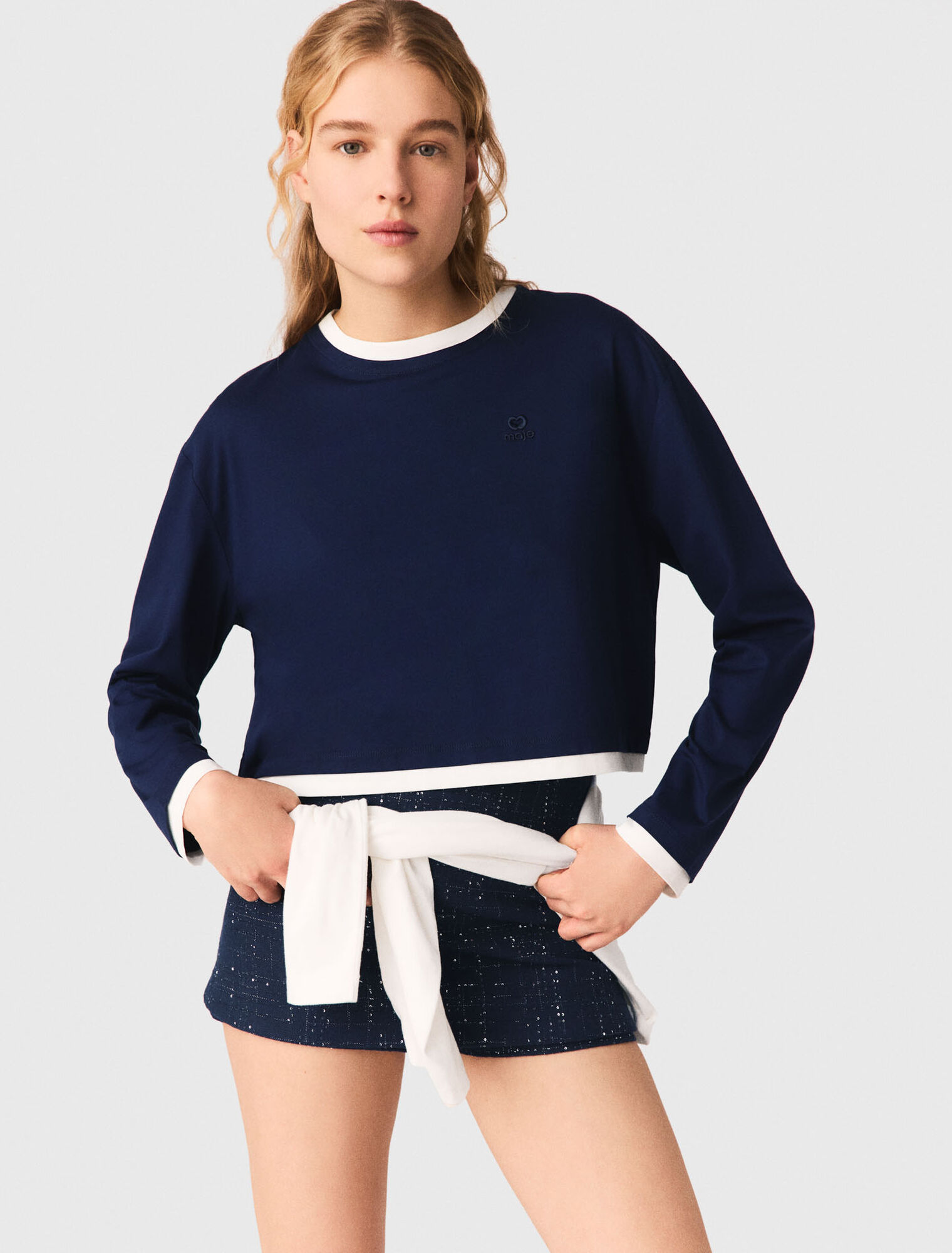 Layered-effect T-shirt