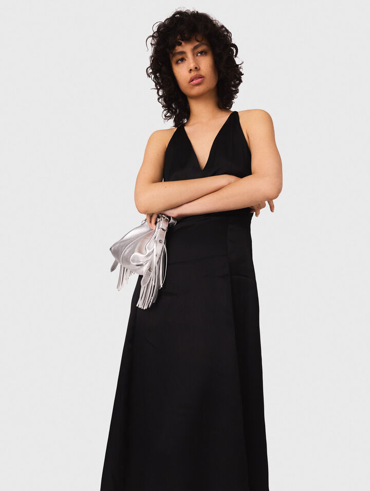 Flowy maxi dress with braided back